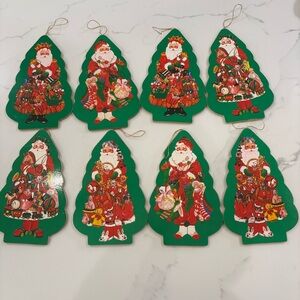 1990 SILVESTRI CORPORATION vintage Santa Claus christmas ornaments